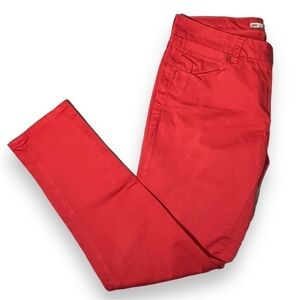 Leara Woman Slim Ankle Jeans Red Size 6